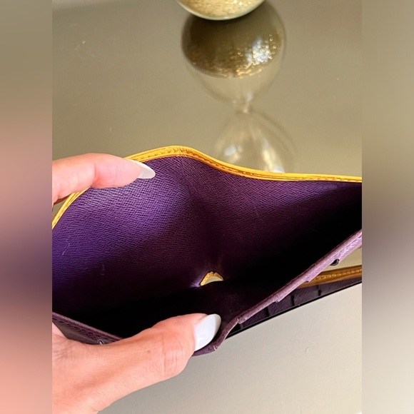 Louis Vuitton Yellow Purple Vintage Epi Wallet - Picture 6 of 7